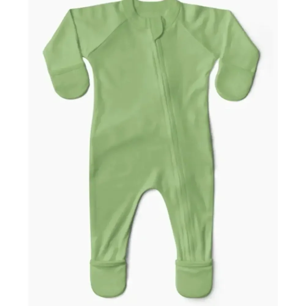 Goumi Kids Matcha Green Grow With You Footie‎ Snug Fit 9-12 Months NWT